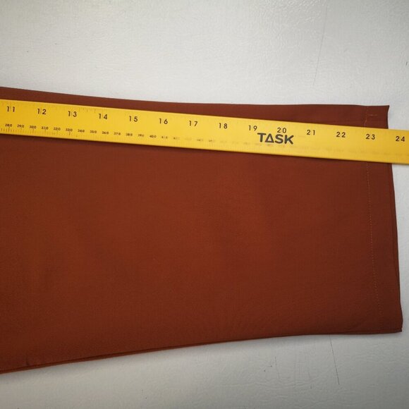 Shein Ladies Size Medium Rust Color Tie Front Straight Leg Back Zipper Pants - Picture 9 of 9